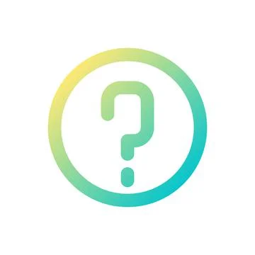 FAQ pixel perfect gradient linear ui icon Illustrazione stock