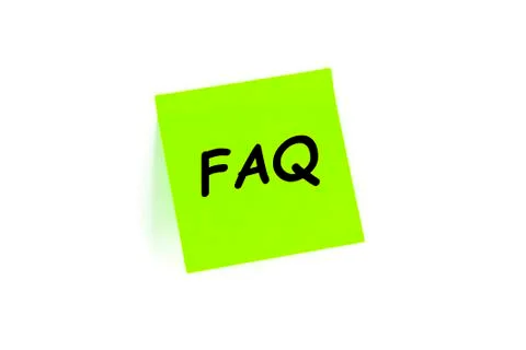 Faq on a post-it note Stockillustratie