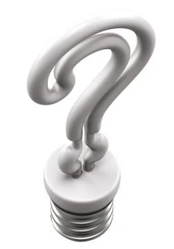 Faq: query mark light bulb isolated Stock Illustration
