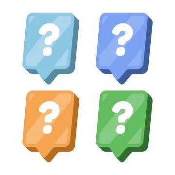 FAQ question bubble icon vector, question mark signs, user help. Stock Illustration