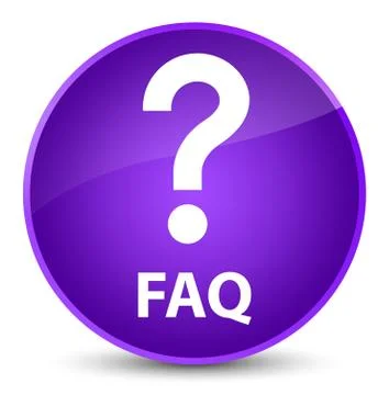 Faq (question icon) elegant purple round button Stock Illustration