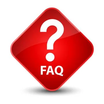 Faq (question icon) elegant red diamond button Stock Illustration