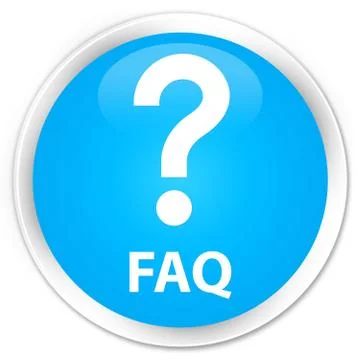 Faq (question icon) premium cyan blue round button Stock Illustration