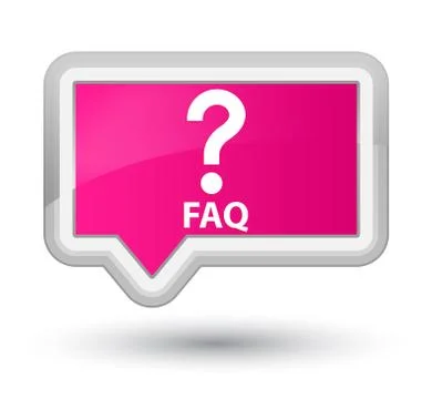 Faq (question icon) prime pink banner button Stock Illustration