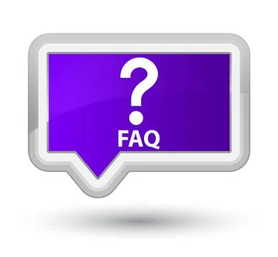 Faq (question icon) prime purple banner button Stock Illustration