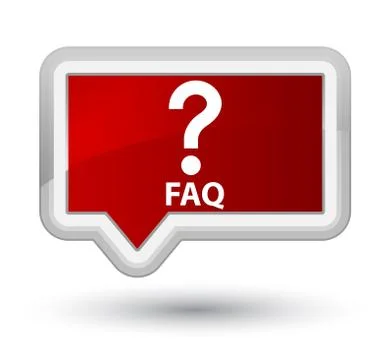 Faq (question icon) prime red banner button Stock Illustration