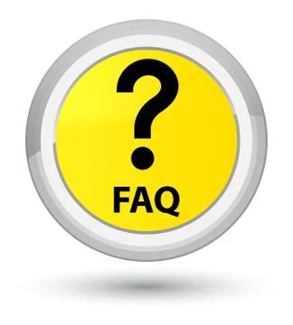 Faq (question icon) prime yellow round button Stock Illustration