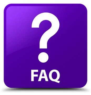 Faq (question icon) purple square button Stock Illustration