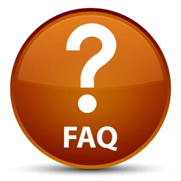 Faq (question icon) special brown round button Stock Illustration