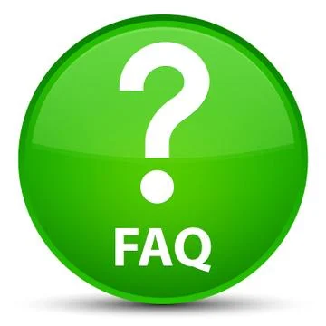 Faq (question icon) special green round button Stock Illustration