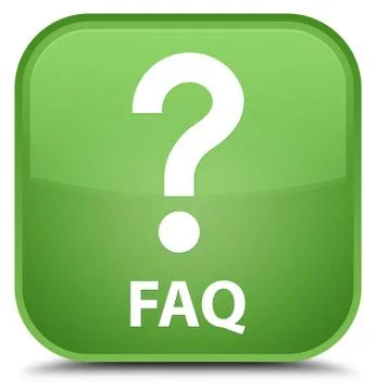 Faq (question icon) special soft green square button Stock Illustration