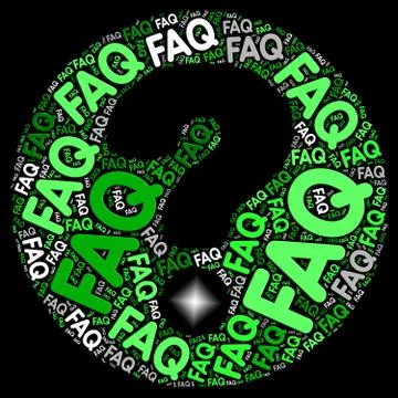 Faq Question Mark Shows Frequently Asked Questions Иллюстрация