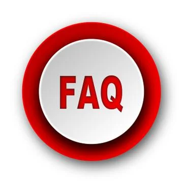 Faq red modern web icon on white background. Stock Illustration