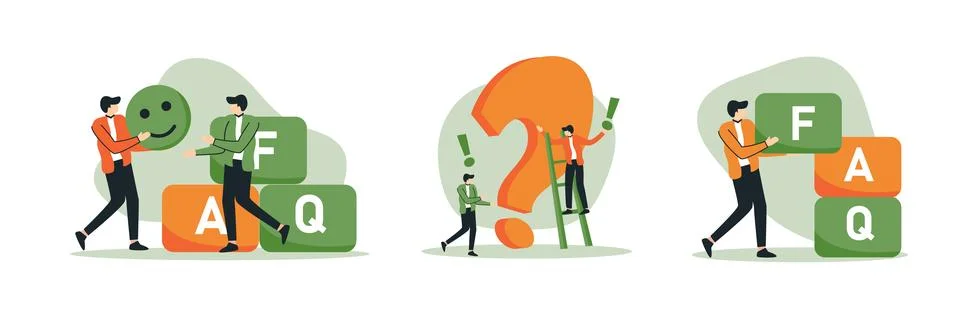 Faq scene 1 스톡 일러스트