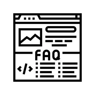 Faq schema seo line icon vector illustration Stock Illustration