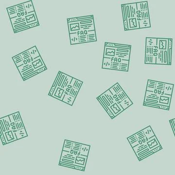 Faq schema seo line seamless pattern Stock Illustration