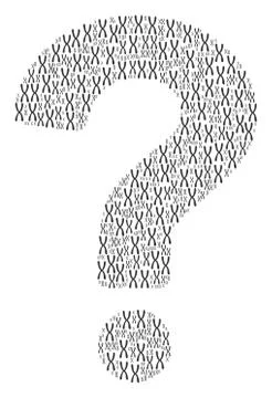 FAQ Shape of Chromosome Icons Stock Illustration