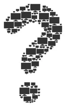 FAQ Shape of Computer Display Icons Stockillustratie