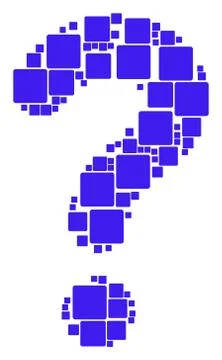 FAQ Shape of Filled Square Icons 스톡 일러스트