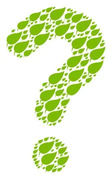 FAQ Shape of Herbal Leaf Icons Stock Illustration