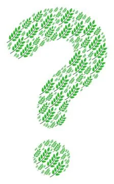 FAQ Shape of Leaf Branch Icons Stock Illustration