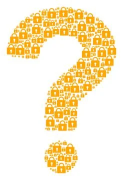 FAQ Shape of Lock Icons Stock Illustration