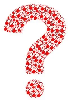FAQ Shape of Medication Granule Icons Illustrazione stock