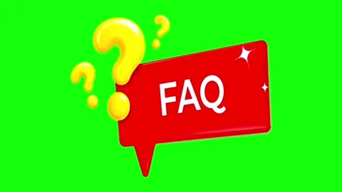 FAQ Speech Bubble Banner Animation on Green Screen Background Stock Footage 341452369