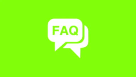 FAQ speech bubble icon appearing on screen. Stock Footage 340167021