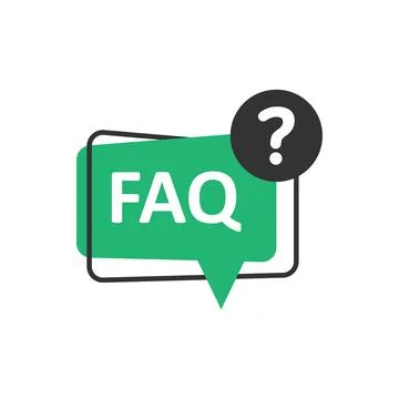 Faq speech bubble icon in flat style. Question vector illustration on white i Stock Illustration
