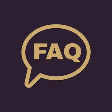 The faq speech bubble icon. Help symbol. Flat Stock Illustration
