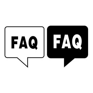 FAQ speech bubble icon set Stock Illustration