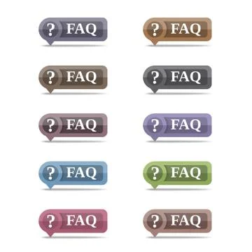 FAQ Symbols Stock Illustration