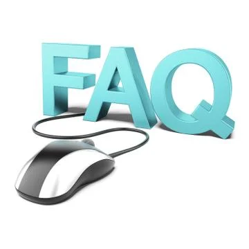 FAQ text with mouse 库存插图