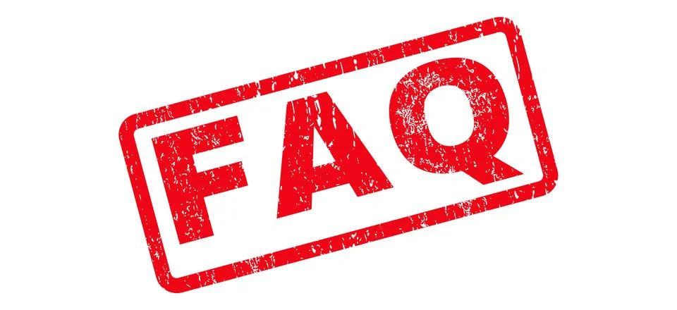 FAQ Text Rubber Stamp Stock Illustration