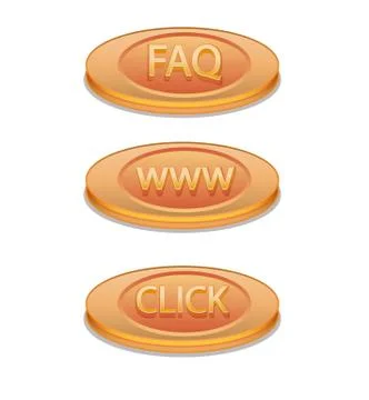 Faq Web Buttons Stock Illustration