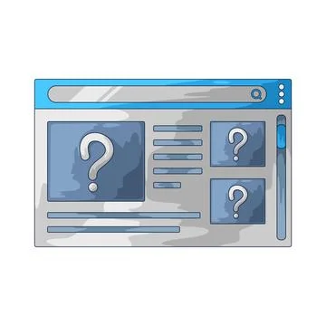 FAQ web illustration Stock Illustration