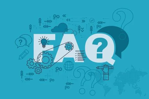 FAQ website banner design concept Stock Illustration