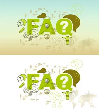 FAQ website banner design concept Stock Illustration