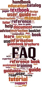 FAQ word cloud Stock Illustration