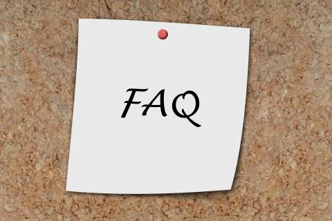 FAQ written on a memo Stock Photos