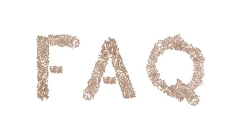 FAQ written with small cubes Stock Photos