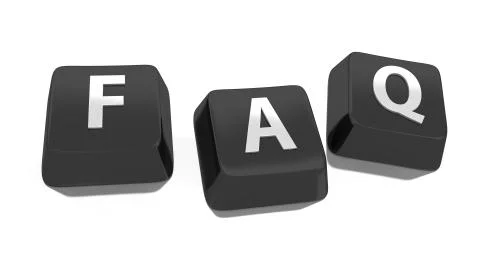 Faq written in white on black computer keys. frequently asked questions. 3d i Stock Illustration