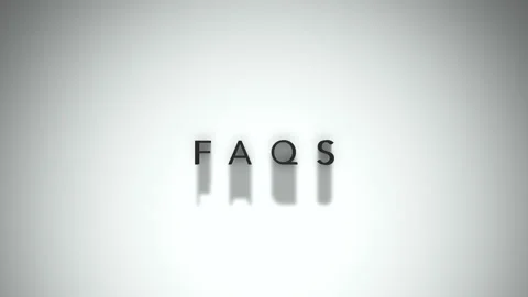 FAQs 3D title animation matte black text on a white background Stock Footage 300717110