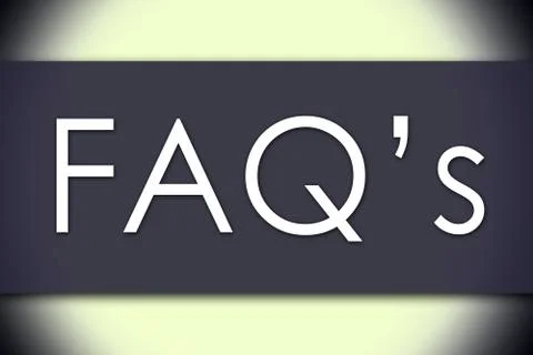 FAQs - business concept with text Stock Illustration