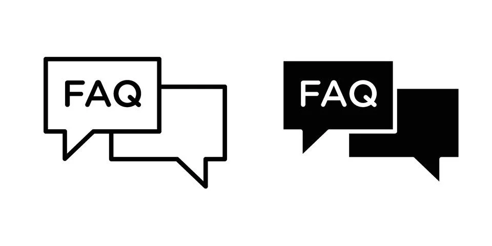 FAQs icon for design projects and web UI Stock Illustration
