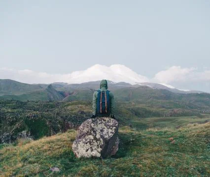 Far away in the mountains in the Caucasus Stock Photos