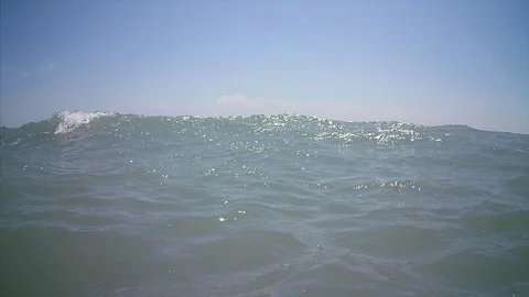 Far away in the sea a man 動画素材 90970565
