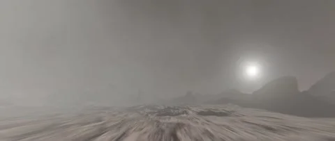 Far away star system planet surface, exploring a lifeless outer space world. 스톡 동영상 150149118