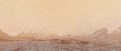 Far away star system planet dense fog surface, exploring outer space world. 스톡 동영상 150149185